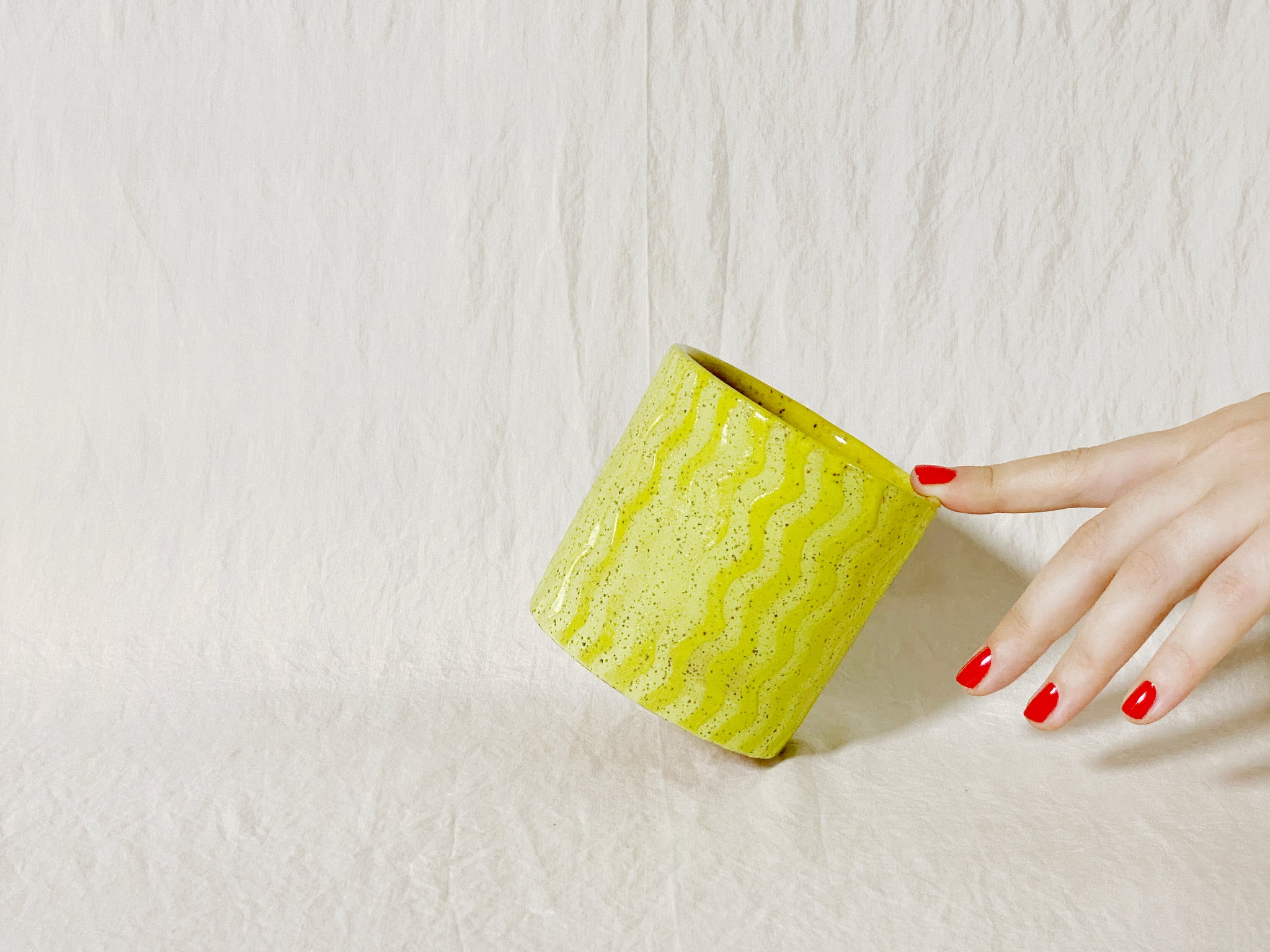 (SECOND) Wavy Cup - Yellow