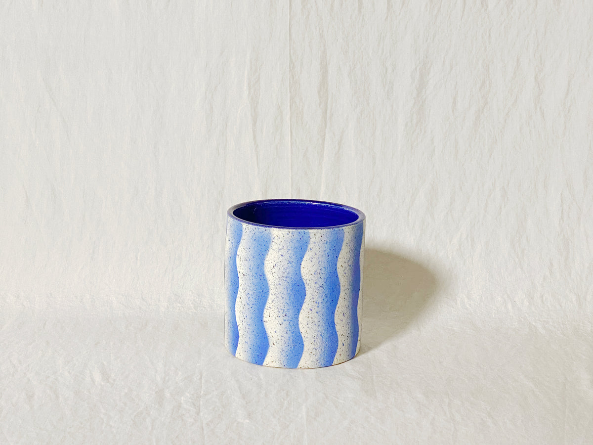Wavy Cup - Large Pattern - Blue