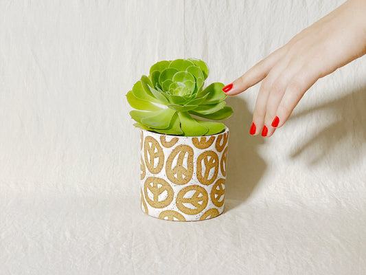 Peace Planter / Pot (Medium Pattern)