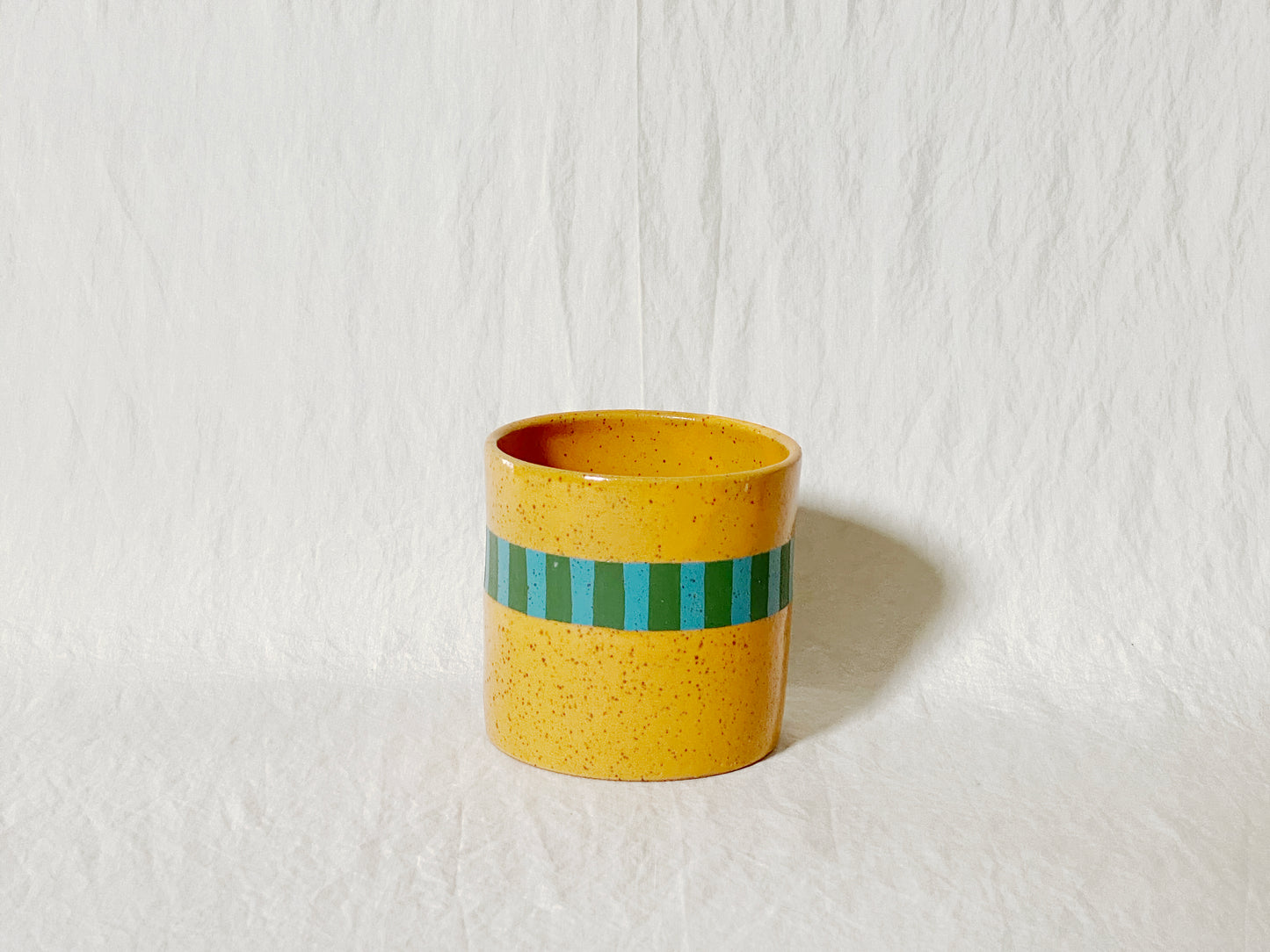 Stripes Planter  - Orange & Turquoise