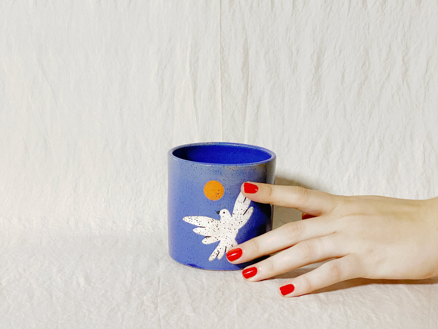 (SECOND) Bird Planter / Pot - Blue