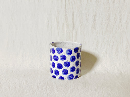 Polka Planter / Pot - Blue