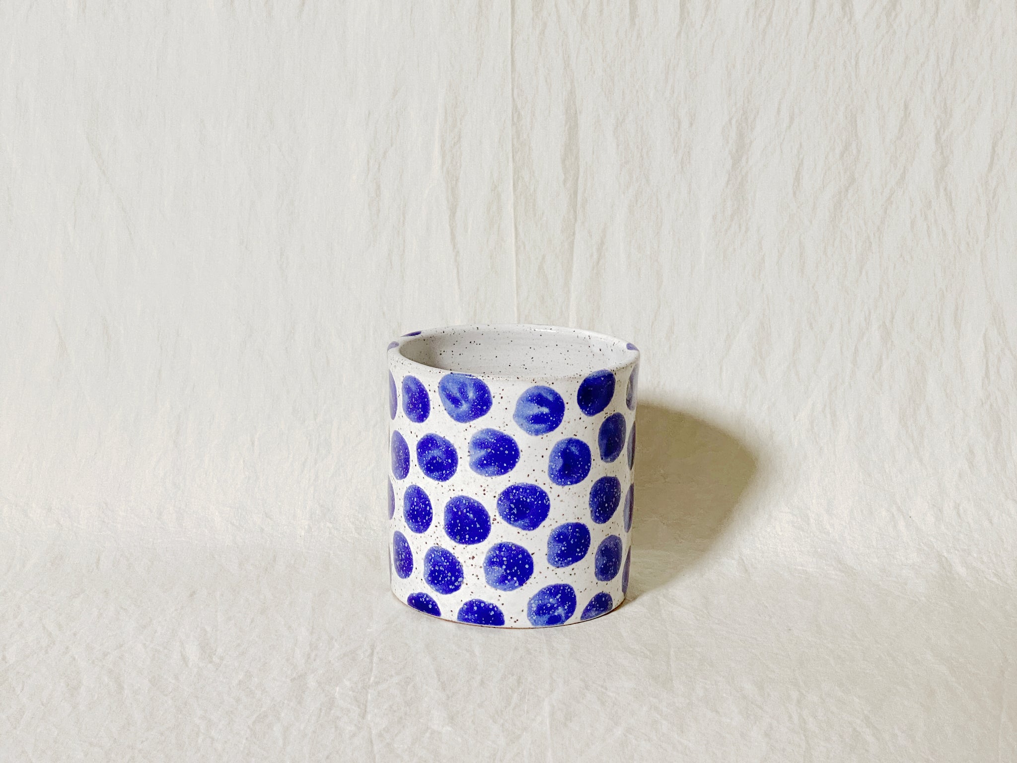 Polka Planter / Pot - Blue