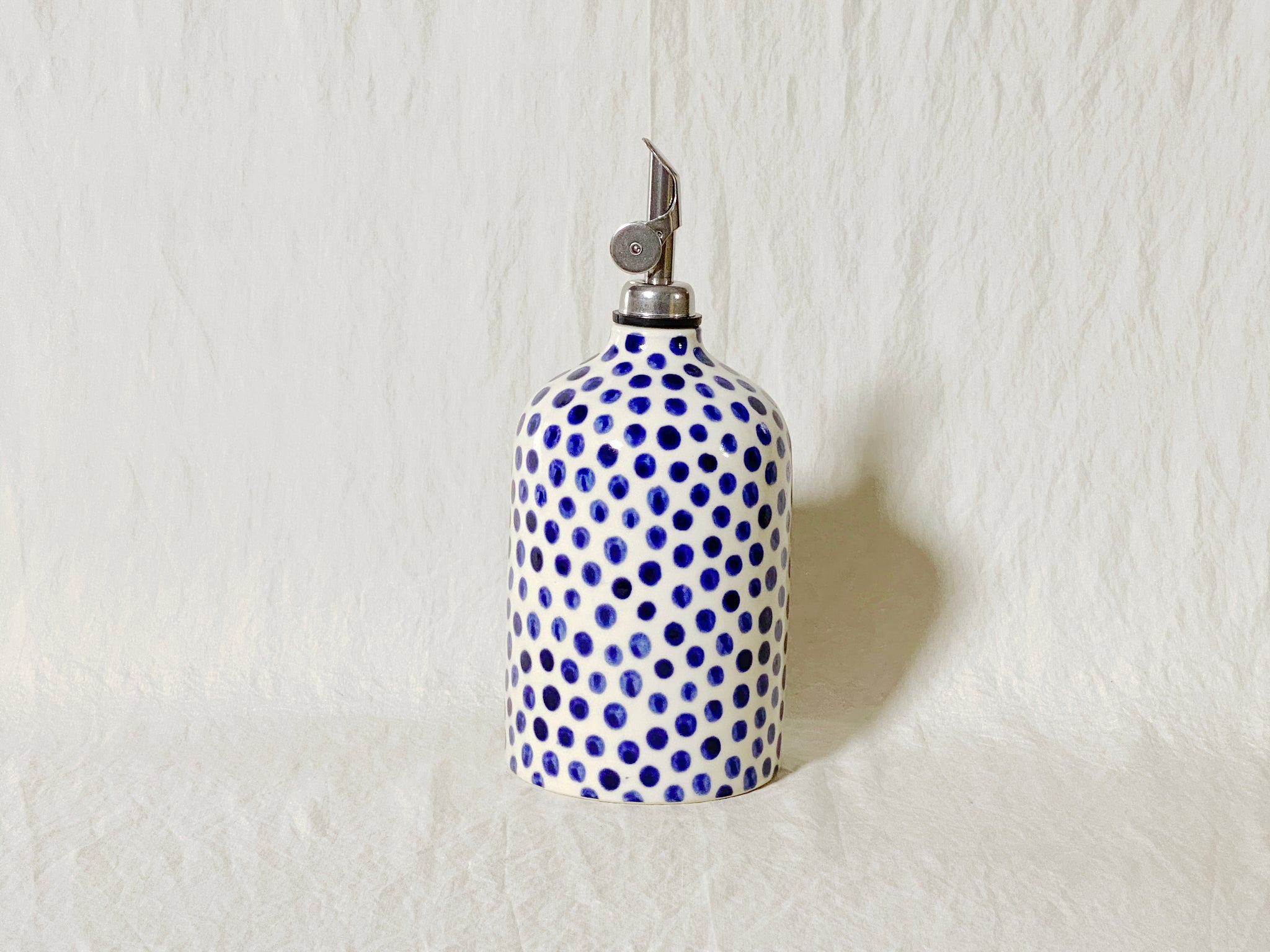 Oil Cruet/Dispenser - Blue Polka (15)