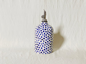 Oil Cruet/Dispenser - Blue Polka (15)
