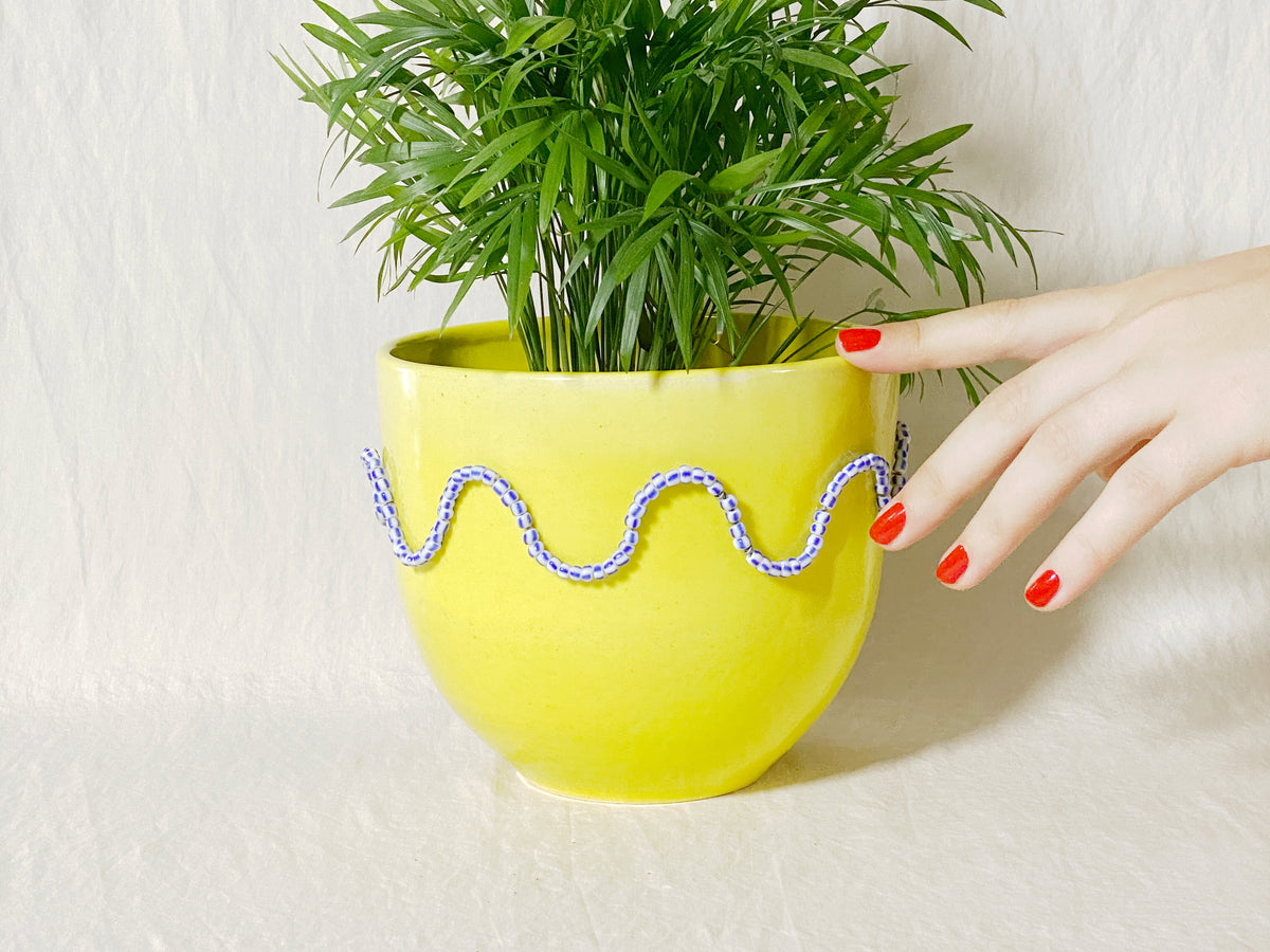 Beaded Planter / Pot