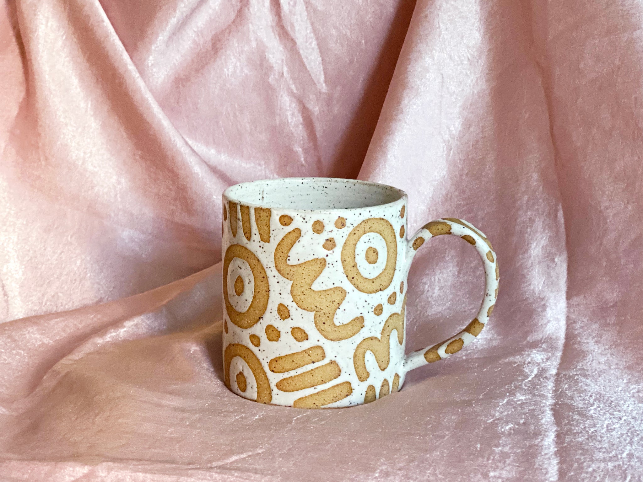 Pre-Order: "Doodle" Mug - Large Pattern - White