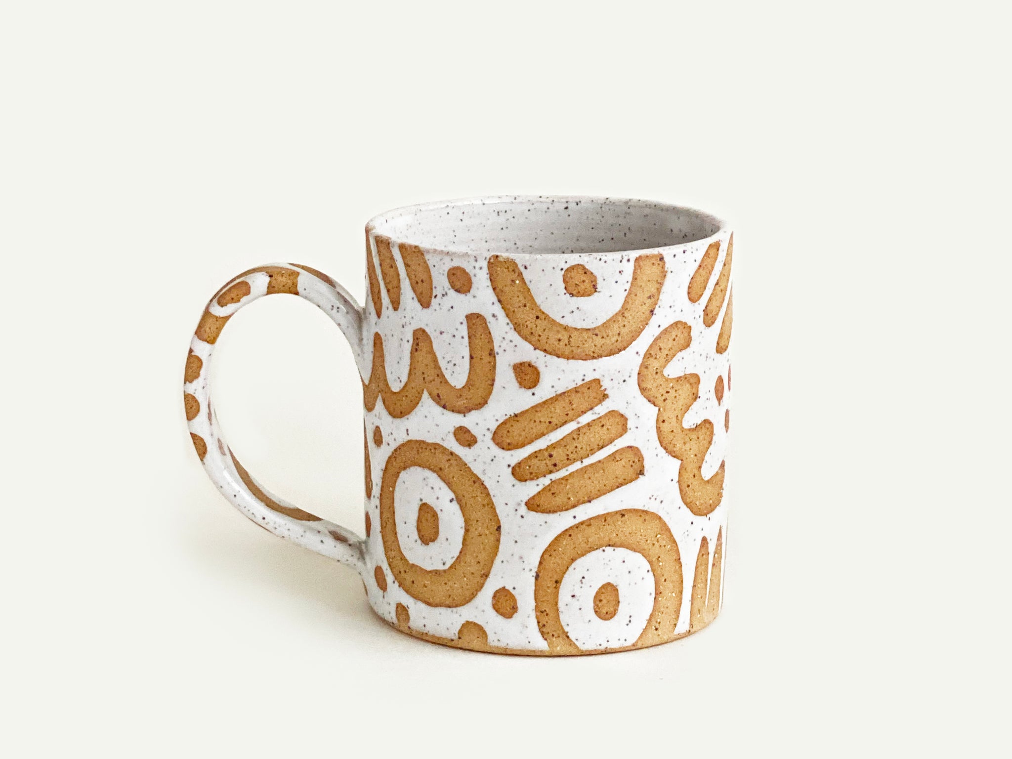 Pre-Order: "Doodle" Mug - Large Pattern - White