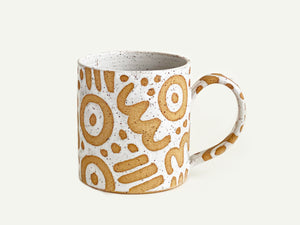 Pre-Order: "Doodle" Mug - Large Pattern - White
