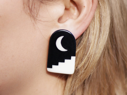 Pre-Order: Porcelain Arch Earrings