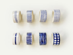 Set of 8 Ceramic Napkin Rings
