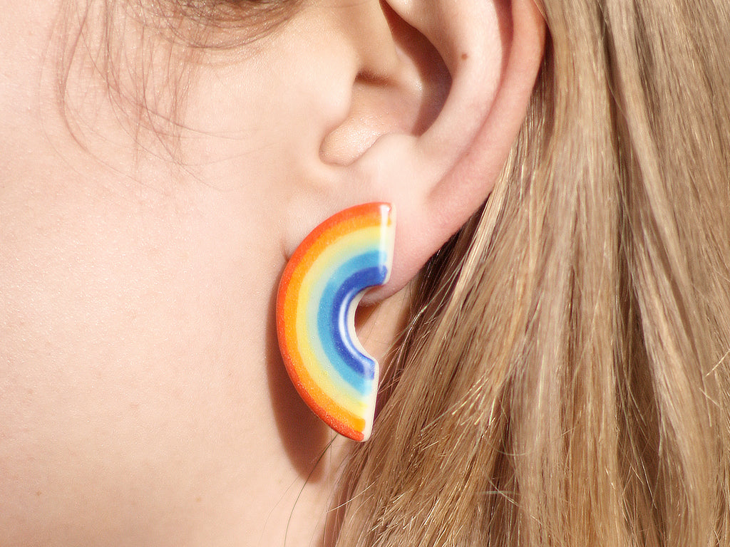 Pre-Order: Porcelain Rainbow Earrings