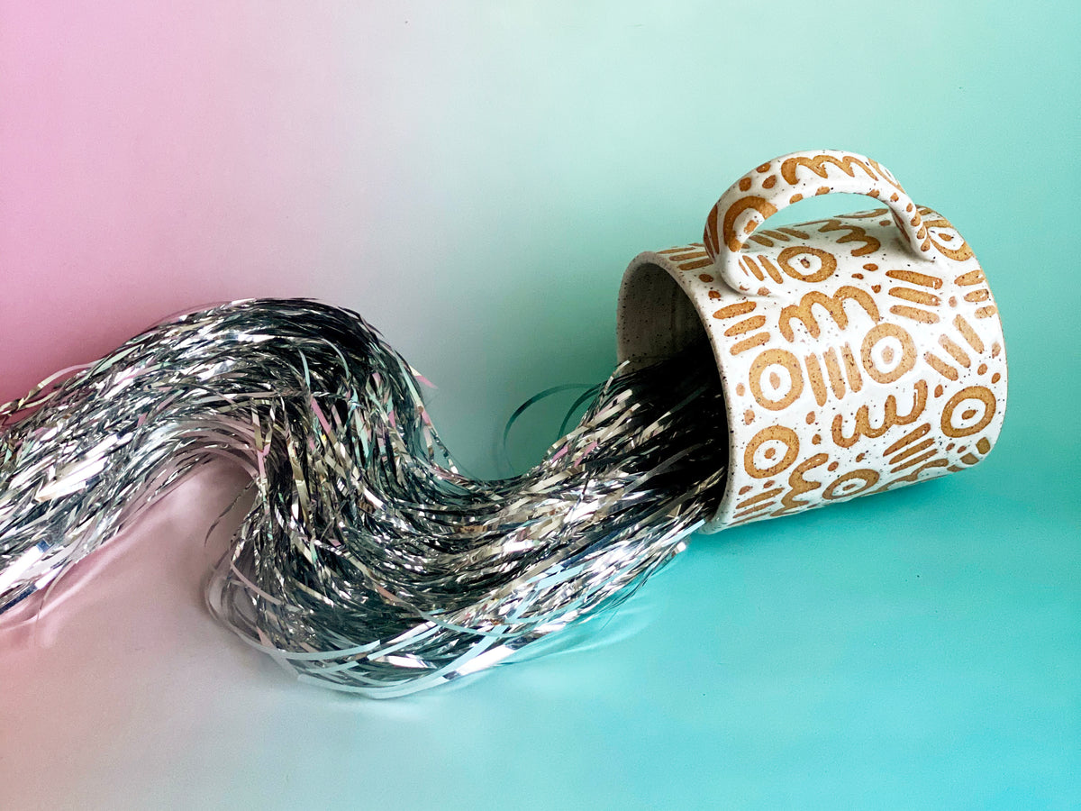 Pre-Order: "Doodle" Mug - Small Pattern - White
