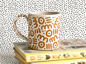 Pre-Order: "Doodle" Mug - Small Pattern - White