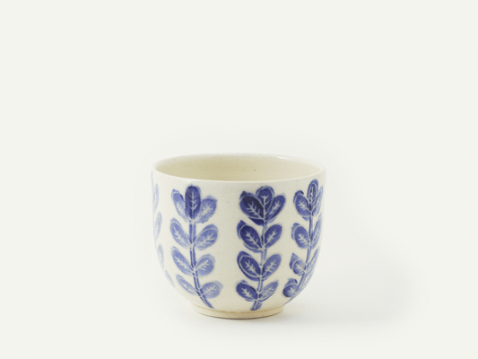 Ceramic Blooming Blue Flower Cup