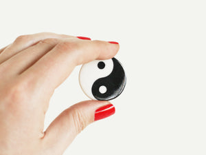Pre-Order: Porcelain Yin Yang Pin