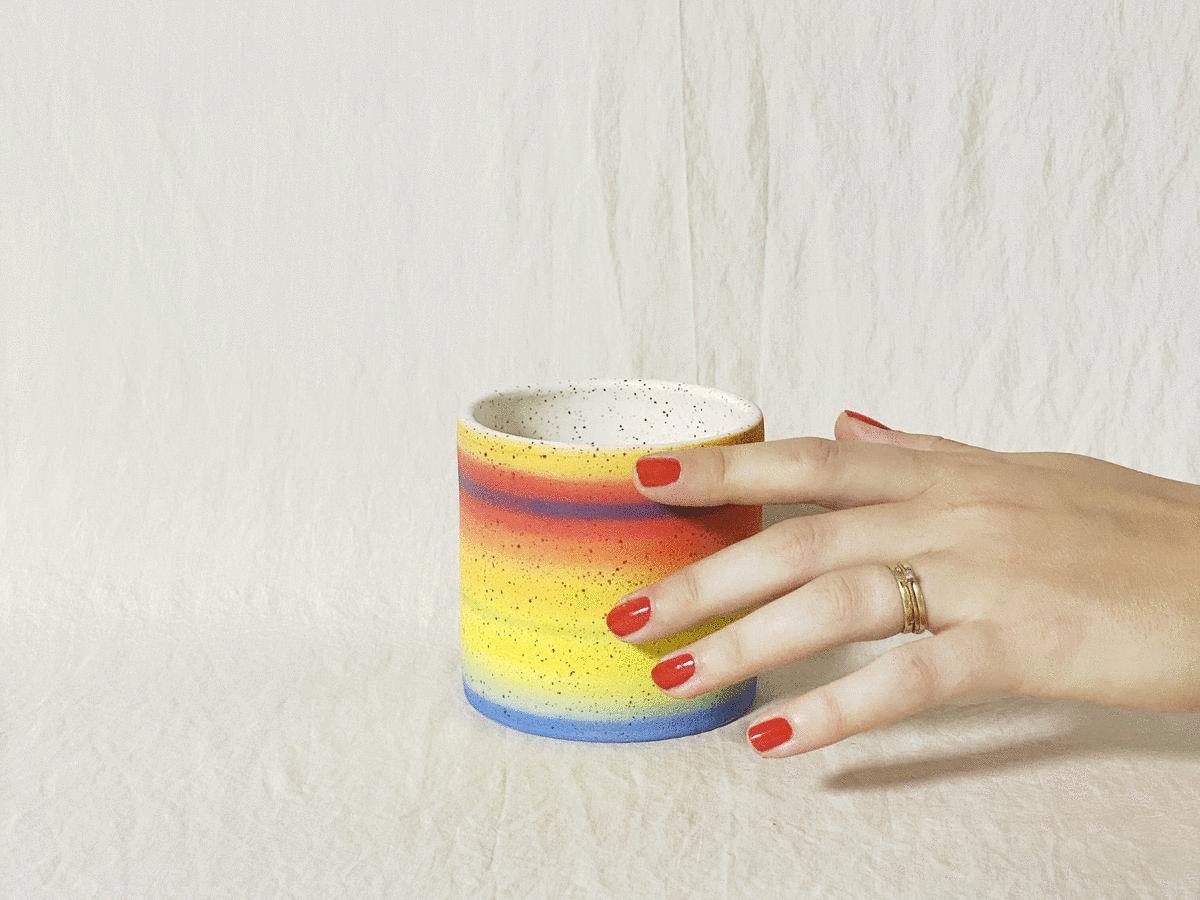 "Blur" Cup - Rainbow Ombre