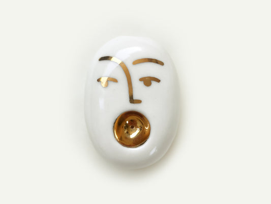 Gold Pothead Smoking Pipe nº2